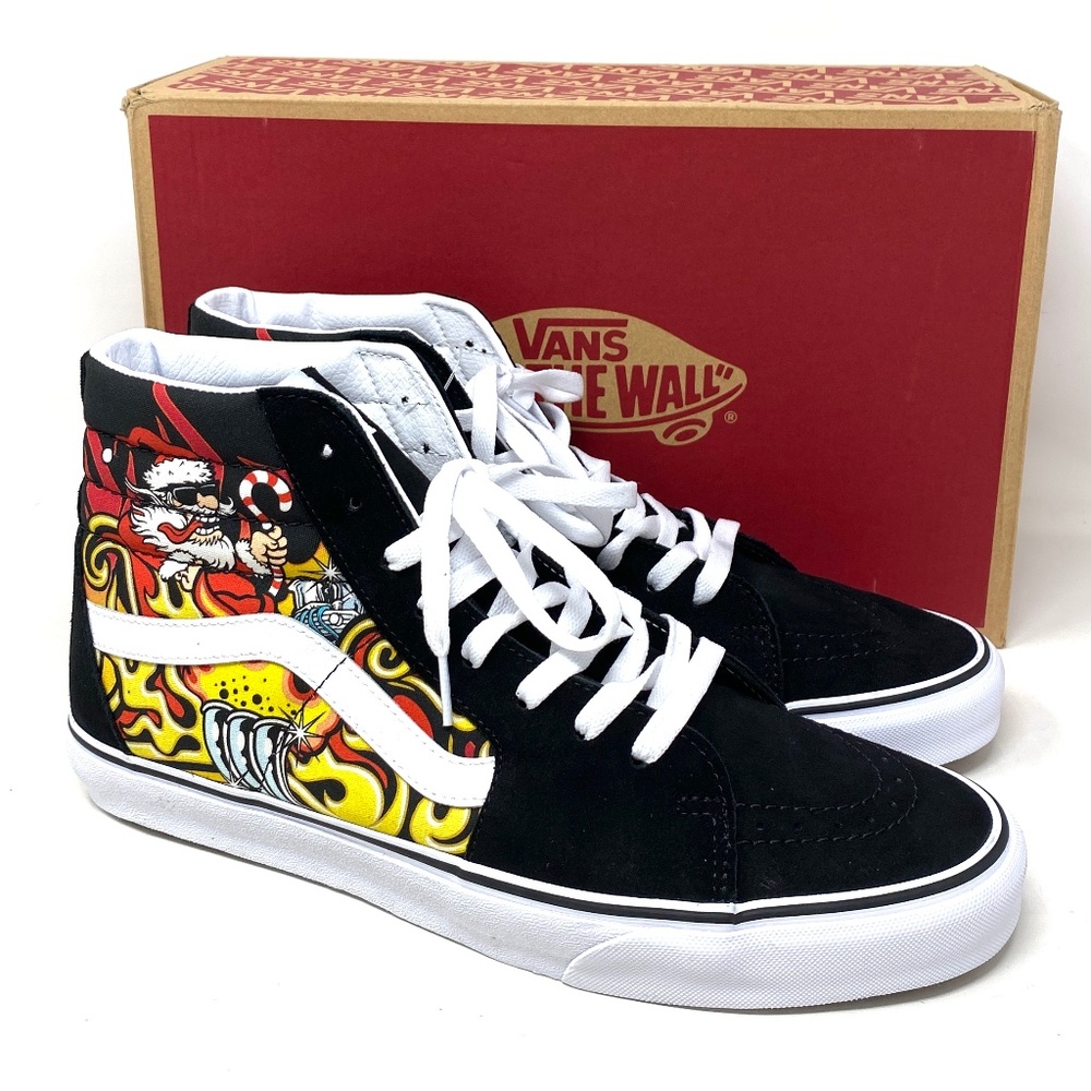 VANS Sk8-Hi Shoes High Top Black Suede Women's Size Casual Sneakers VN0A4BVTBLK - Picture 2 of 10